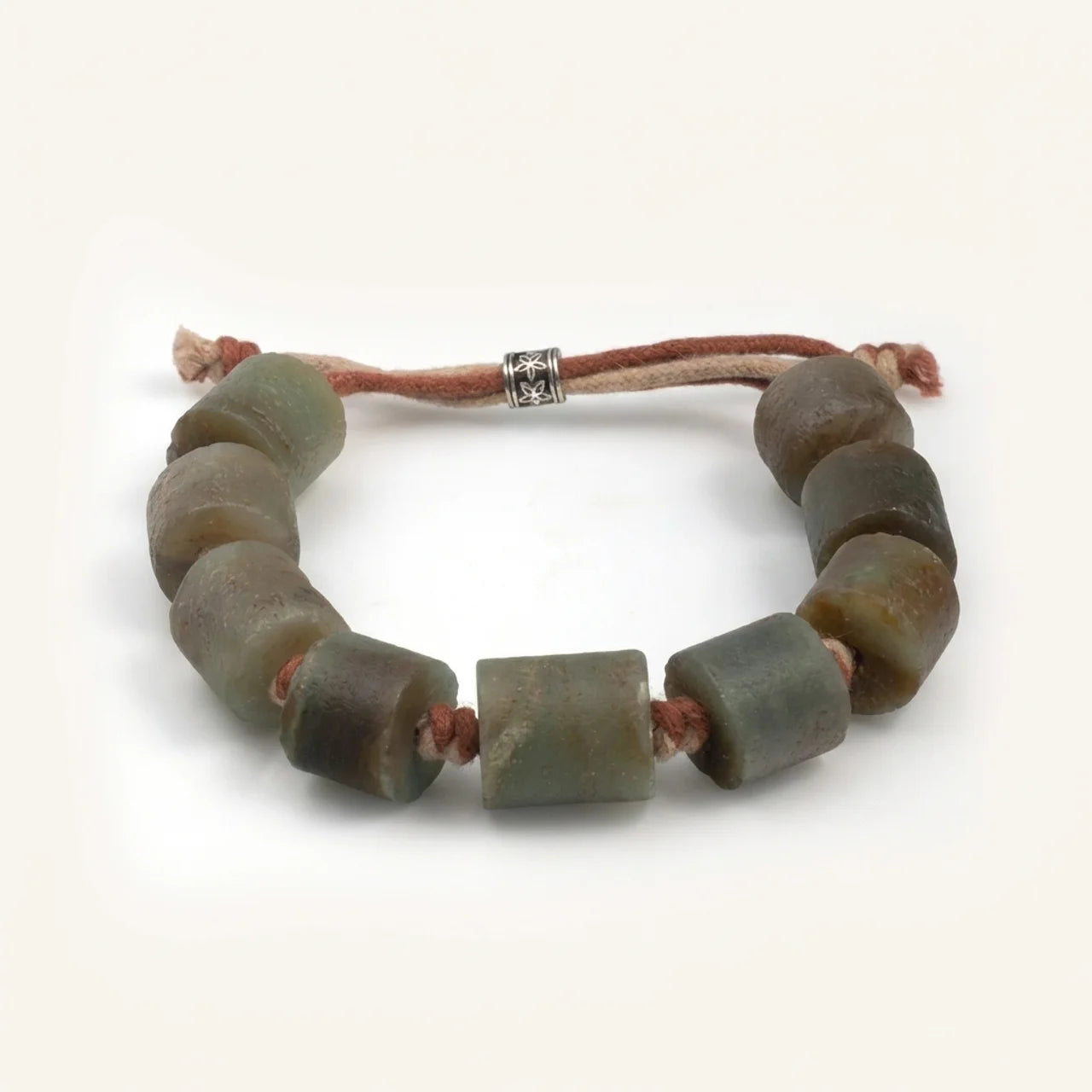 Natural Hotan Nephrite Jade Macrame Bracelet