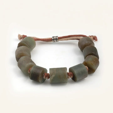 Natural Hotan Nephrite Jade Macrame Bracelet