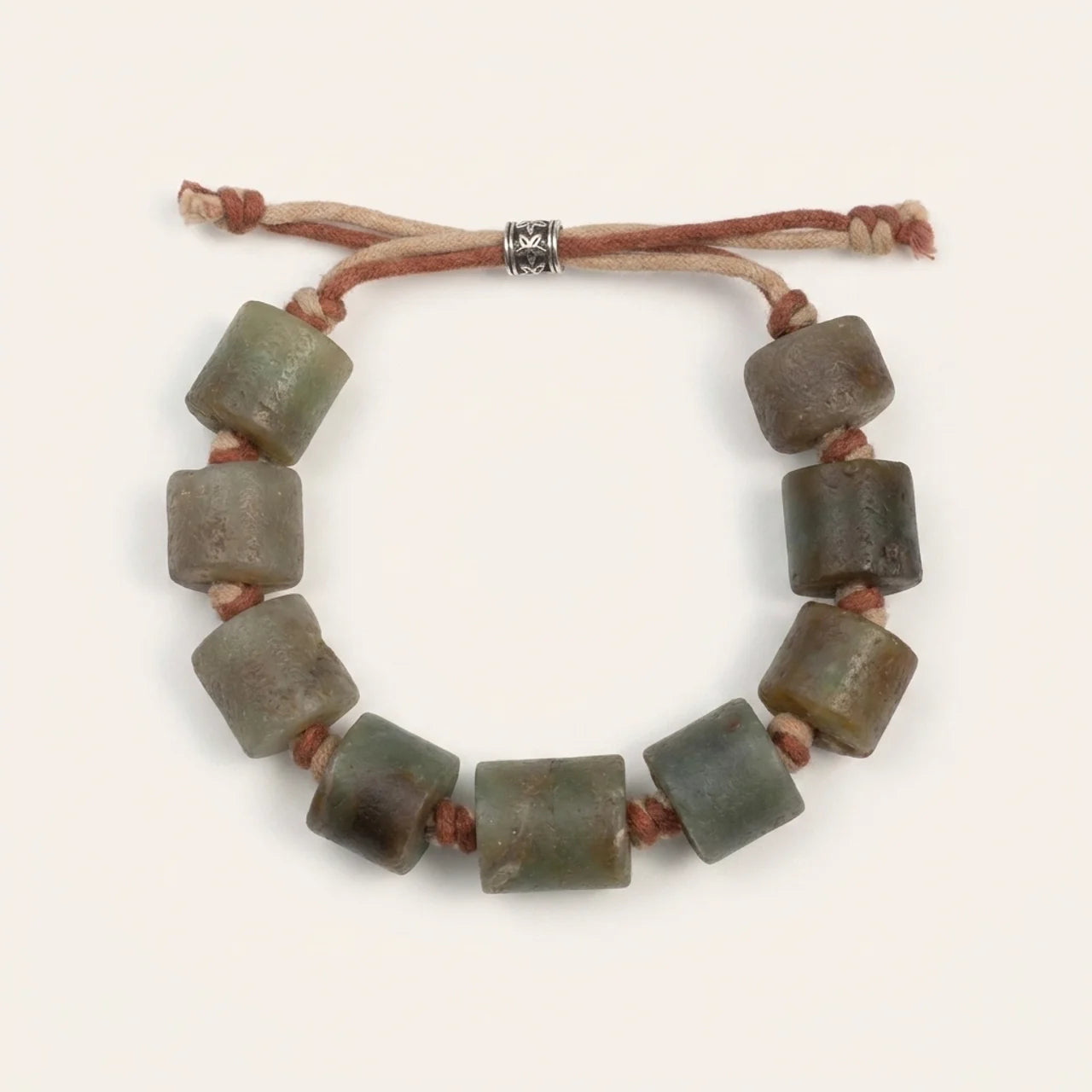 Natural Hotan Nephrite Jade Macrame Bracelet