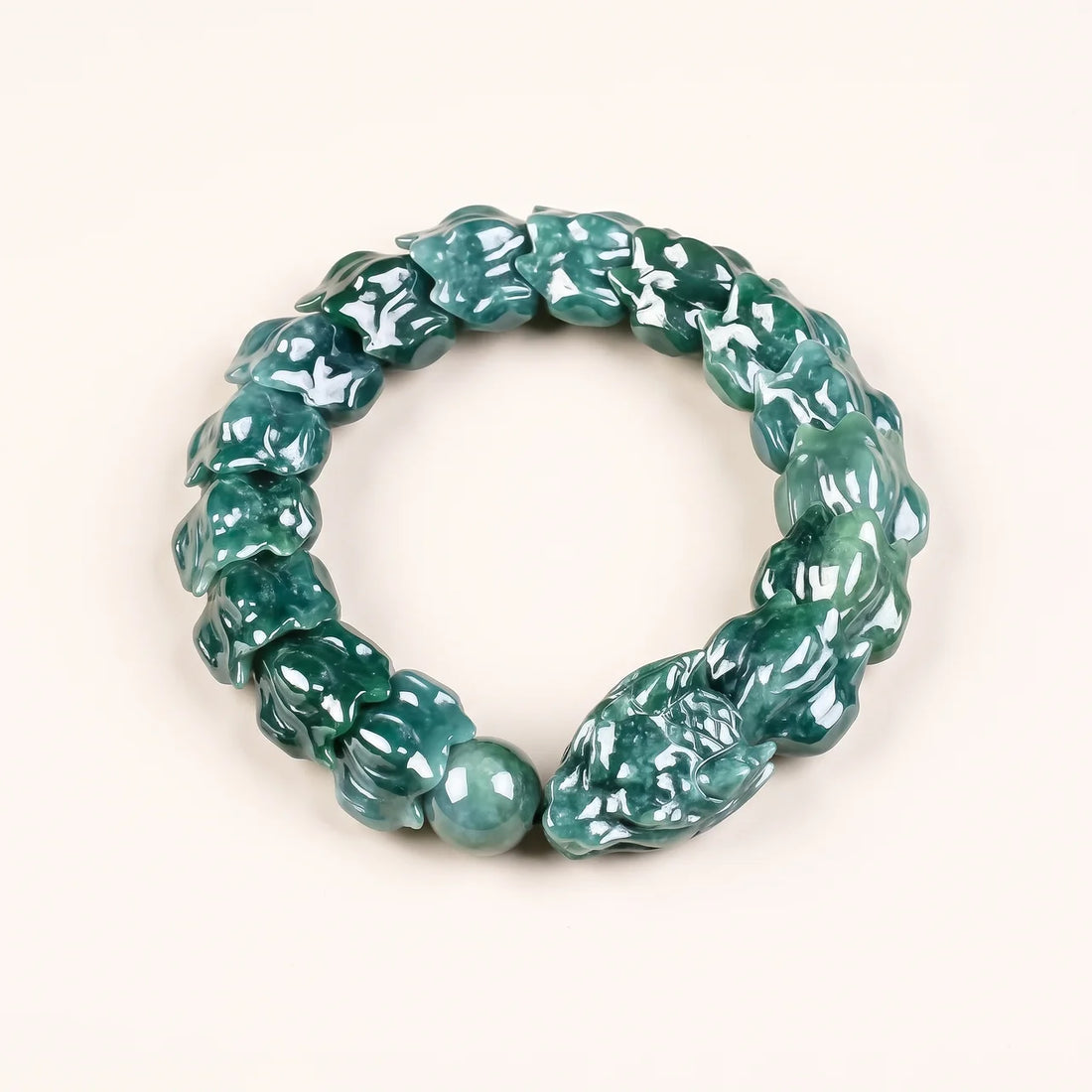Natural Jade Dragon Bone Bracelet for Men
