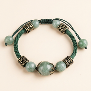 Natural Jade Green Rope Bracelet