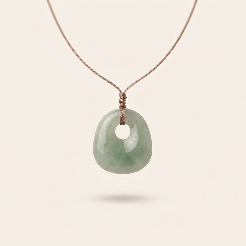 Natural Jade Luck Pendant Necklace