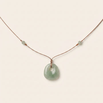 Natural Jade Luck Pendant Necklace