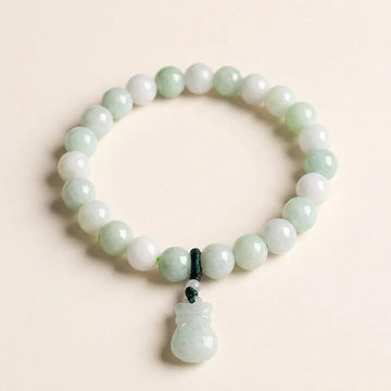Natural Jade Money Bag Beaded Bracelet