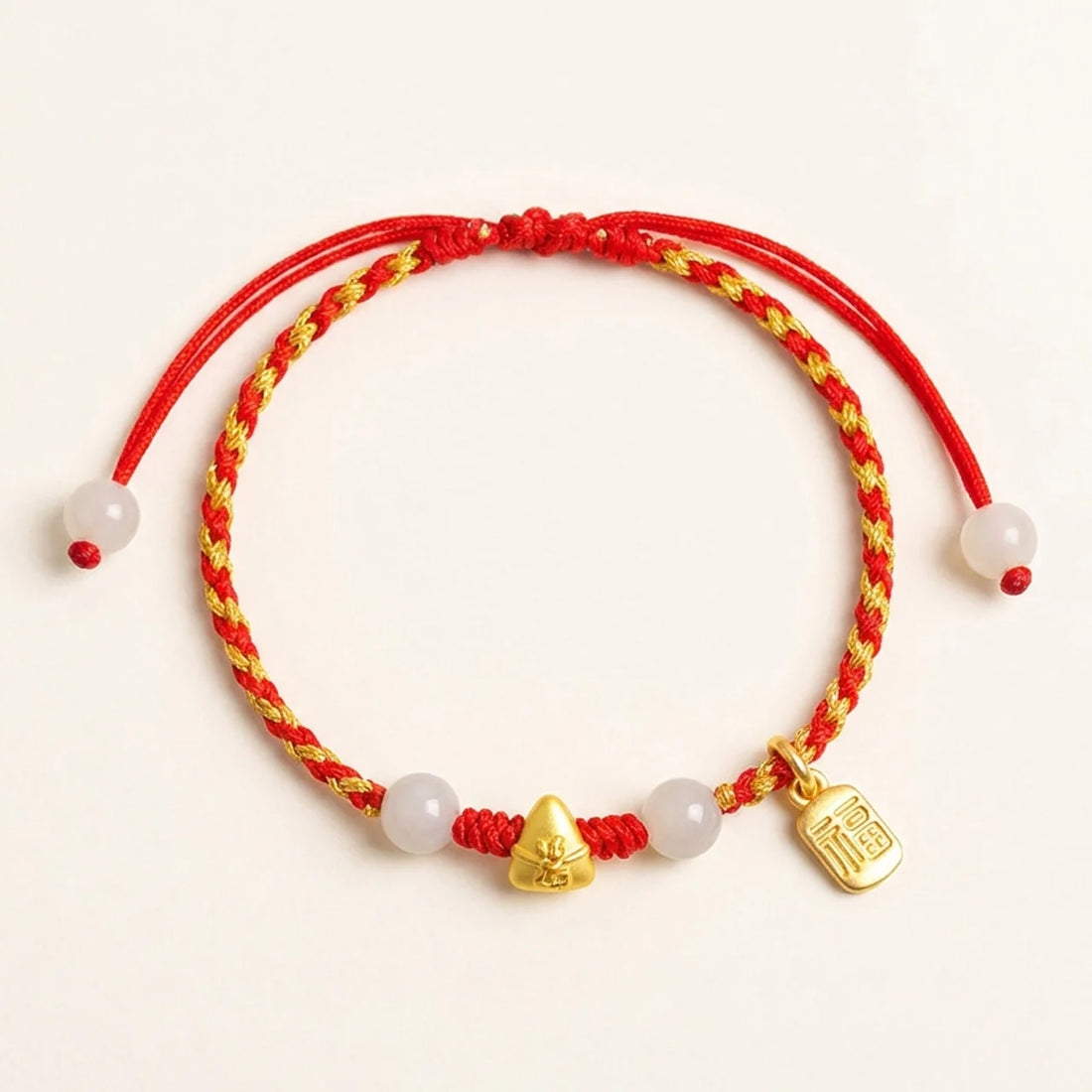 Natural Jade Red String Lucky Bracelet