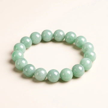 Natural Jade Round Bead Bracelet