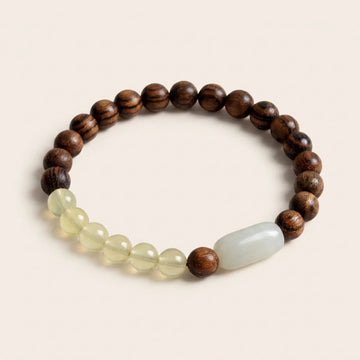 Natural Jade Sandalwood Beaded Bracelet