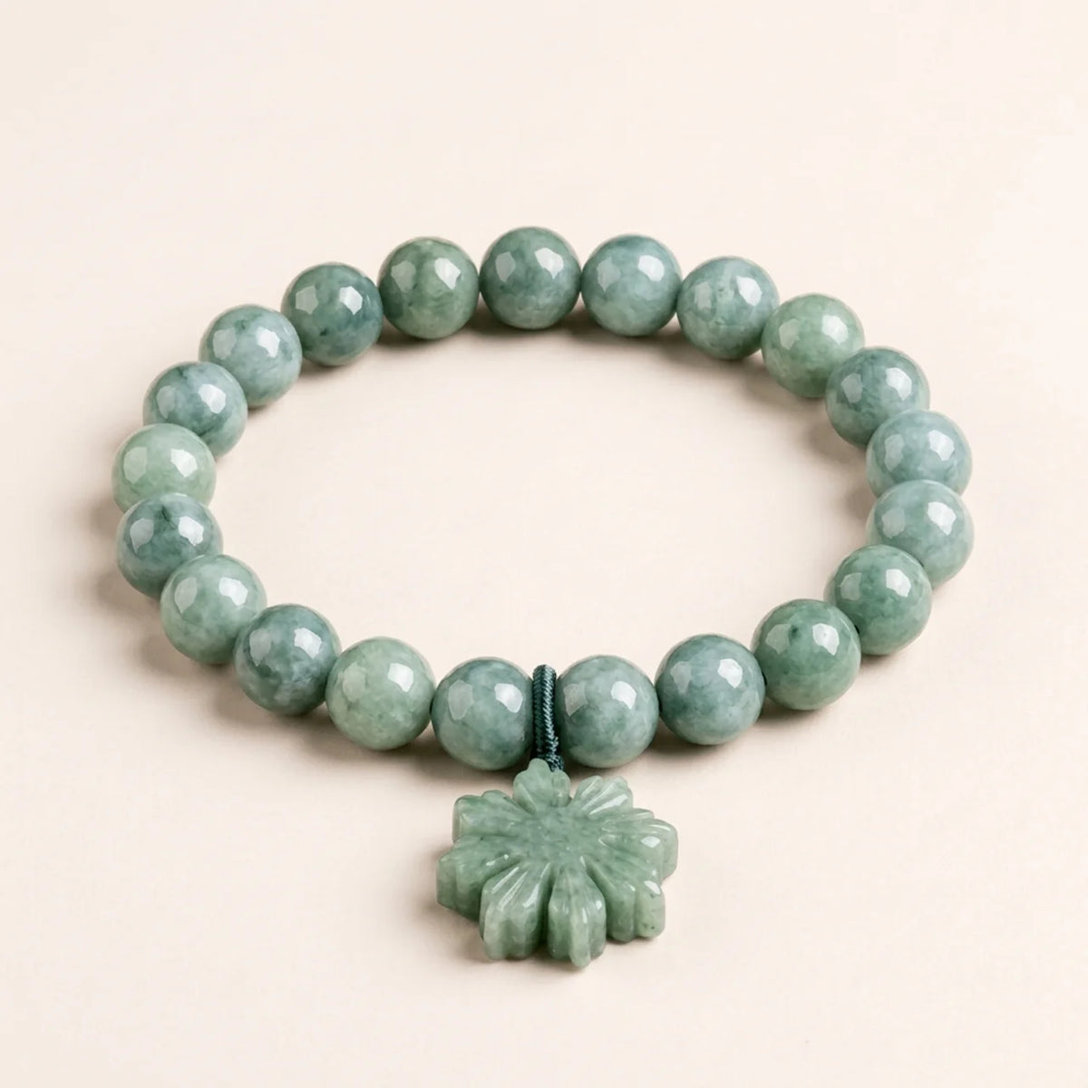 Natural Jade Sunflower Beaded Bracelet