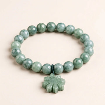 Natural Jade Sunflower Beaded Bracelet
