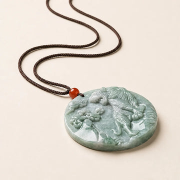 Natural Jade Tiger Pendant Necklace