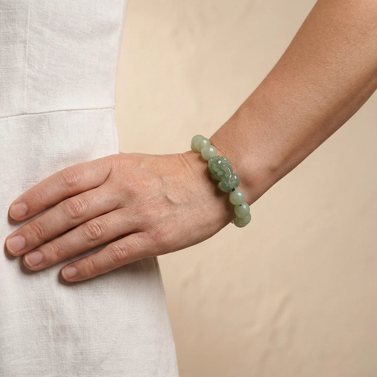Natural Khotan Jade Pixiu Bracelet