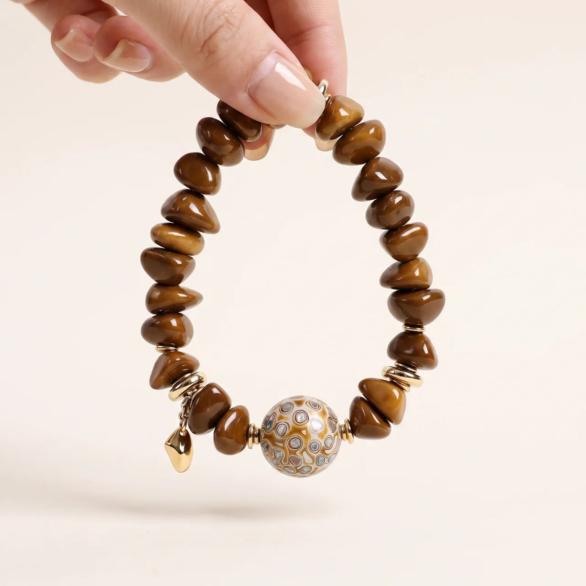 Natürliches Kuka Samen Lackperle Armband