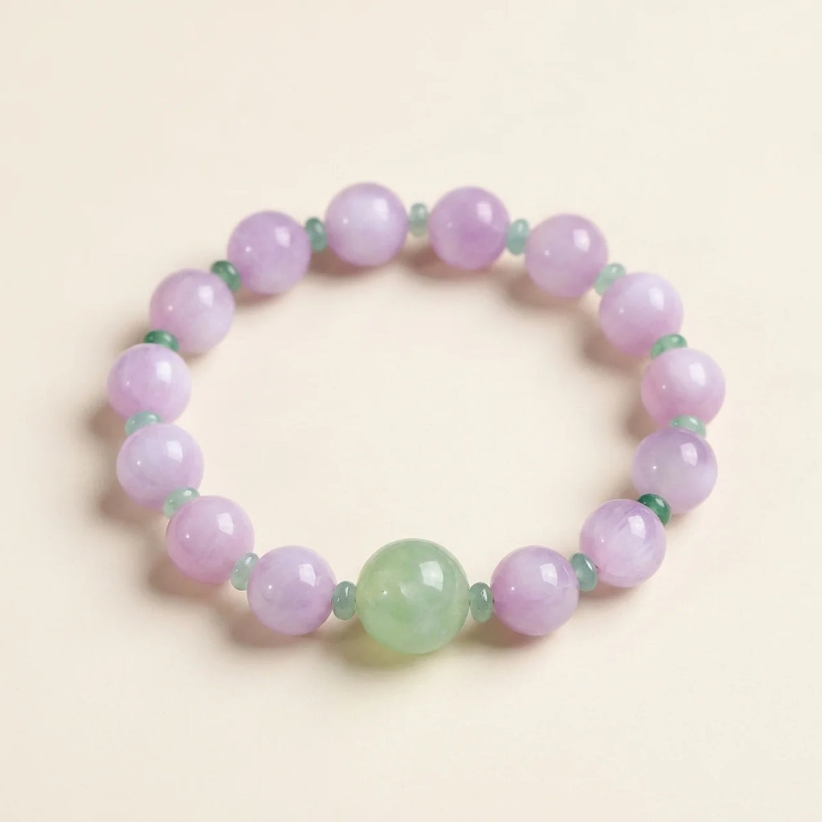 Natürliches Kunzit & Prehnit Armband