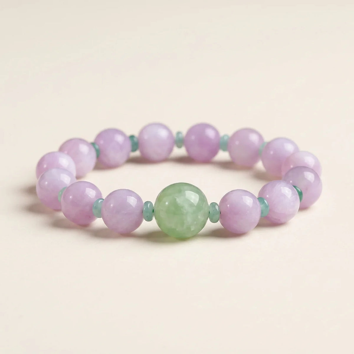 Natürliches Kunzit & Prehnit Armband