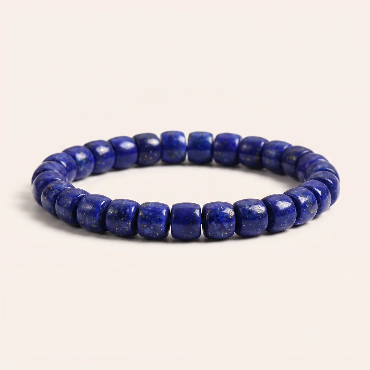Natural Lapis Lazuli Drum Beaded Bracelet