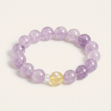 Natural Lavender Amethyst Beaded Bracelet