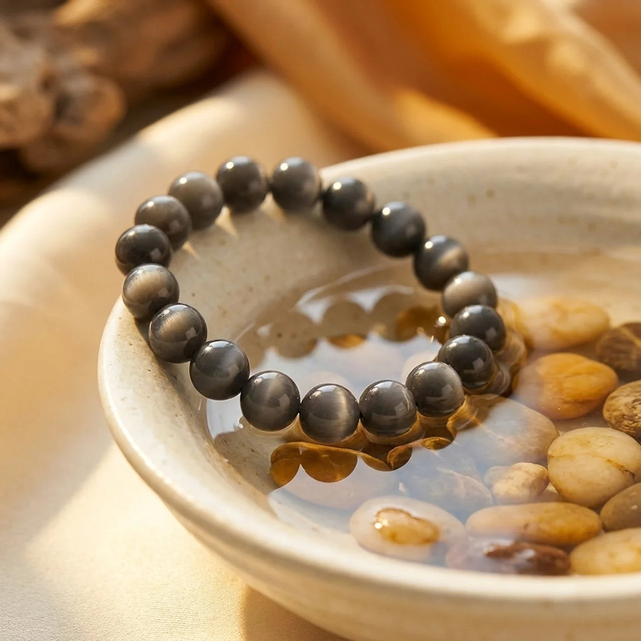 Natural Moonstone Beaded Bracelet