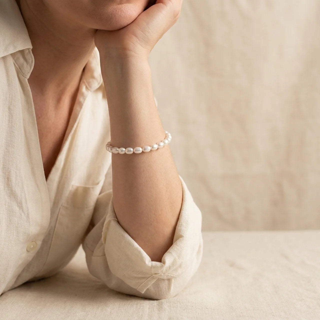 Natural Pearl Beaded Bracelet