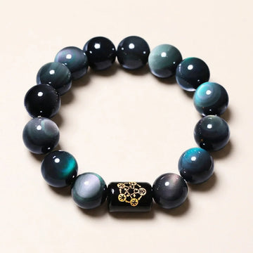 Natural Rainbow Obsidian Beaded Bracelet