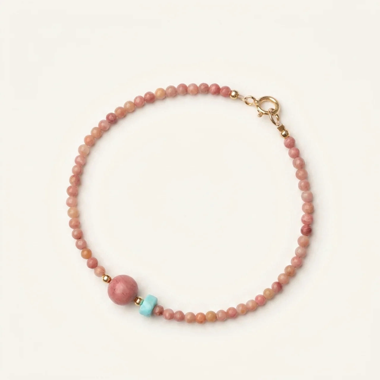 Natural Rhodonite Loving Energy Chain Bracelet