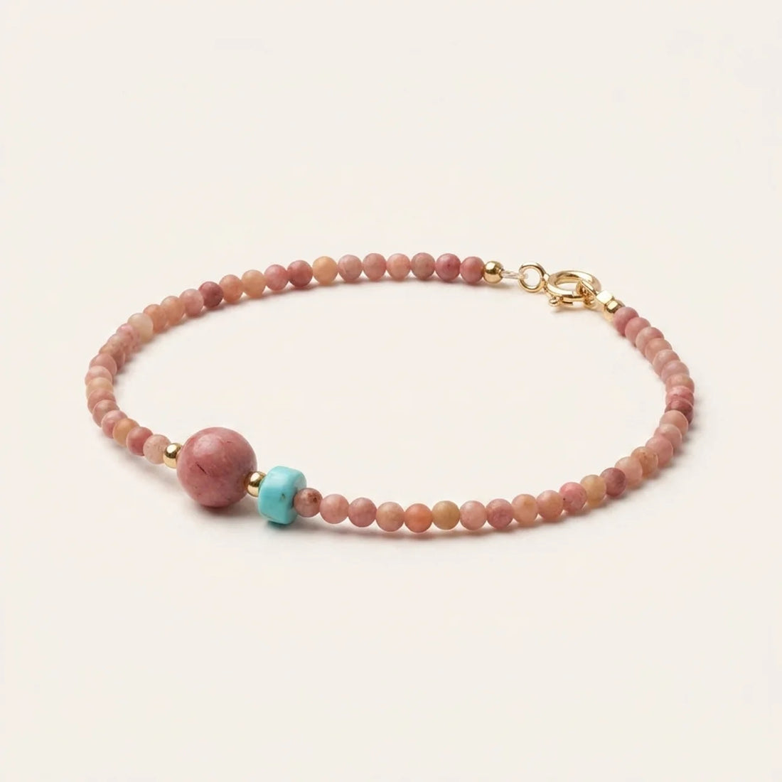 Natural Rhodonite Loving Energy Chain Bracelet
