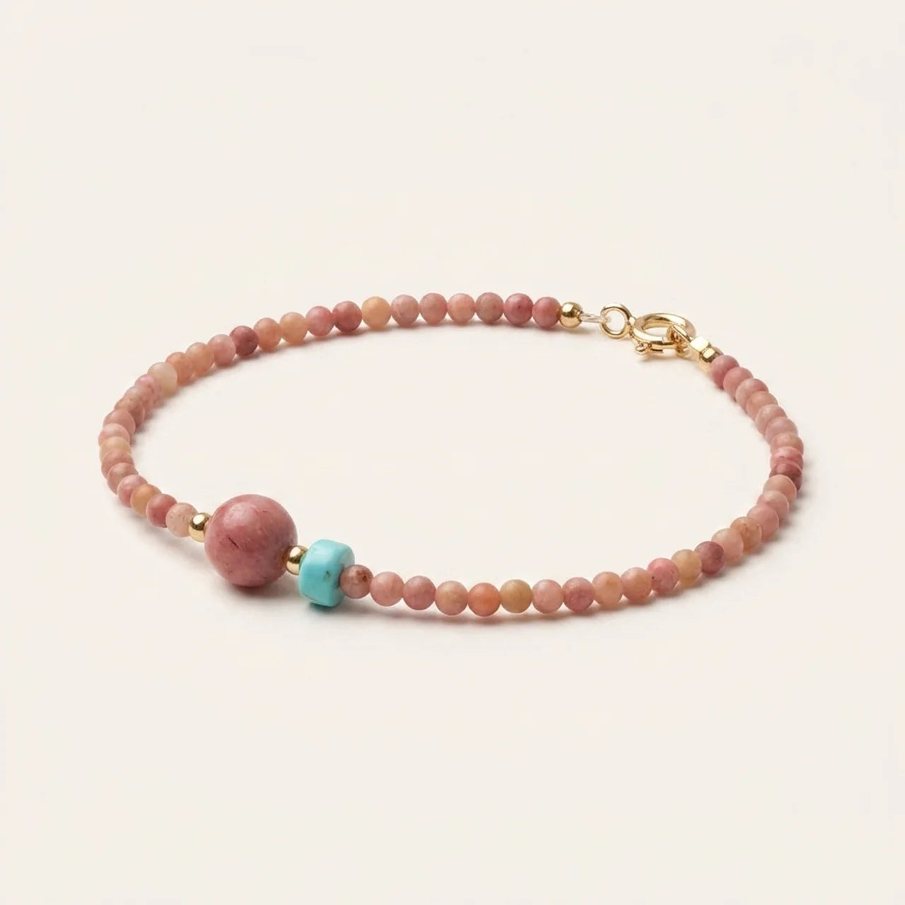 Natural Rhodonite Loving Energy Chain Bracelet