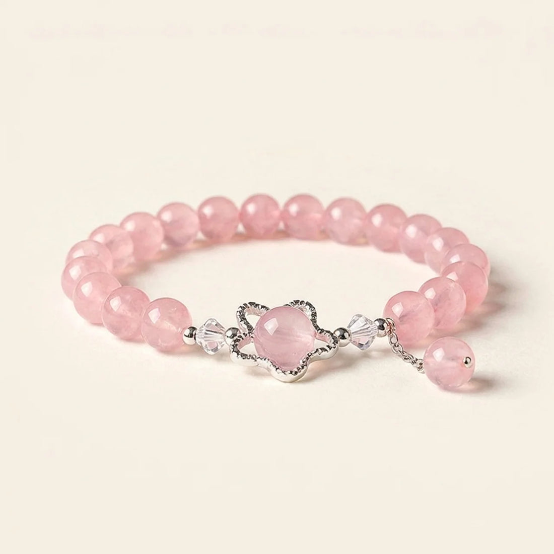 Natural Rose Quartz Guardian Star Bracelet