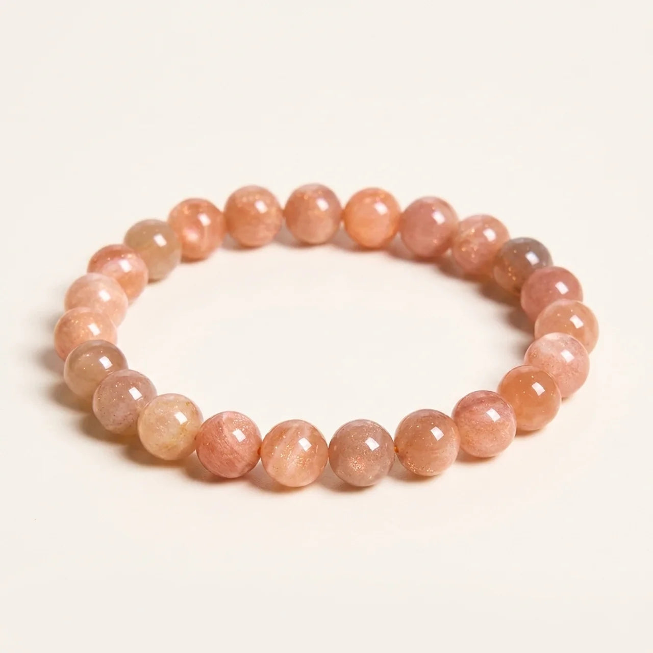 Natural Sunstone Beaded Bracelet