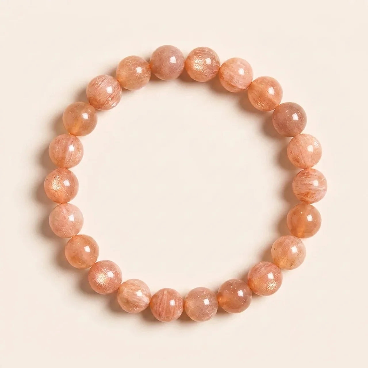 Natural Sunstone Beaded Bracelet