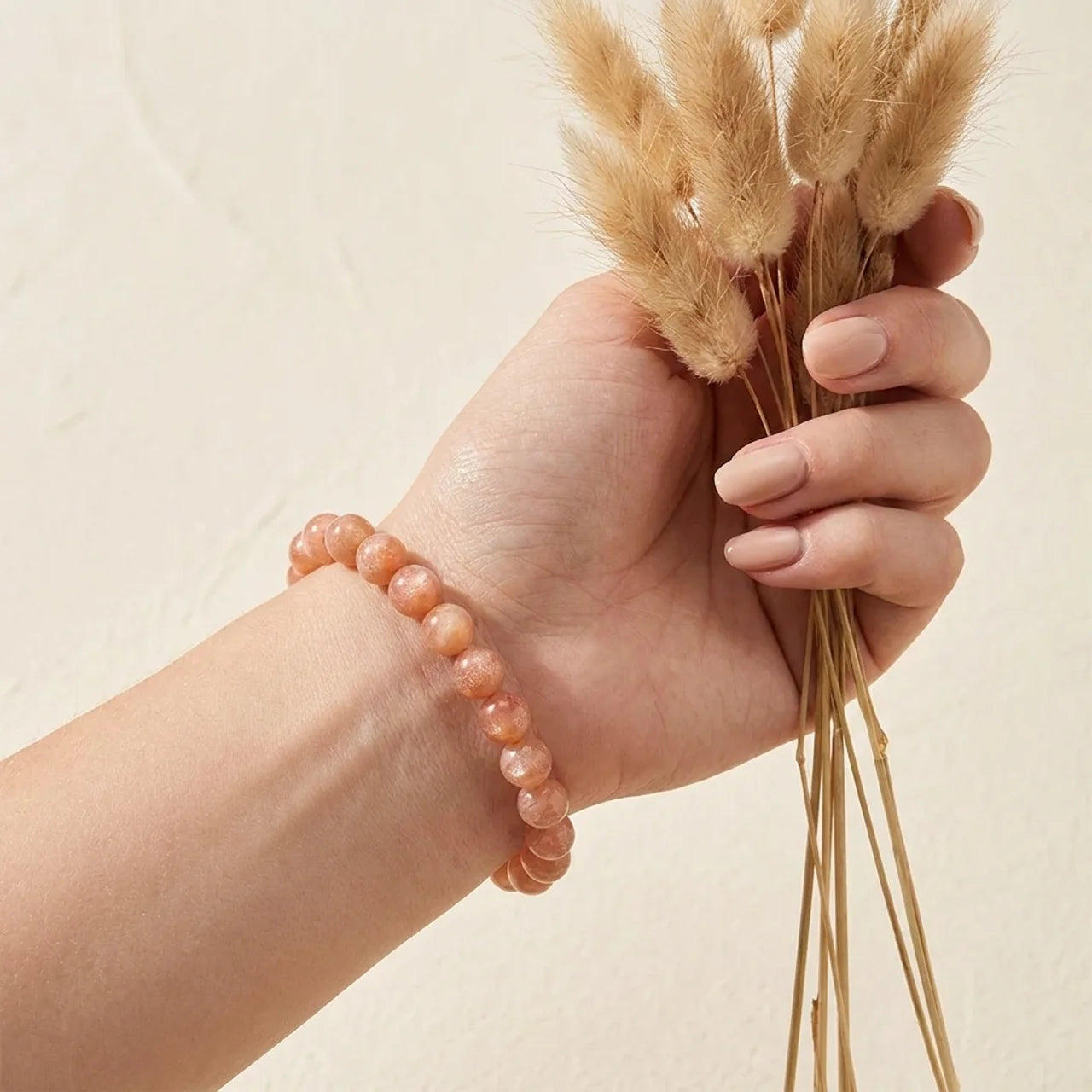 Natural Sunstone Beaded Bracelet