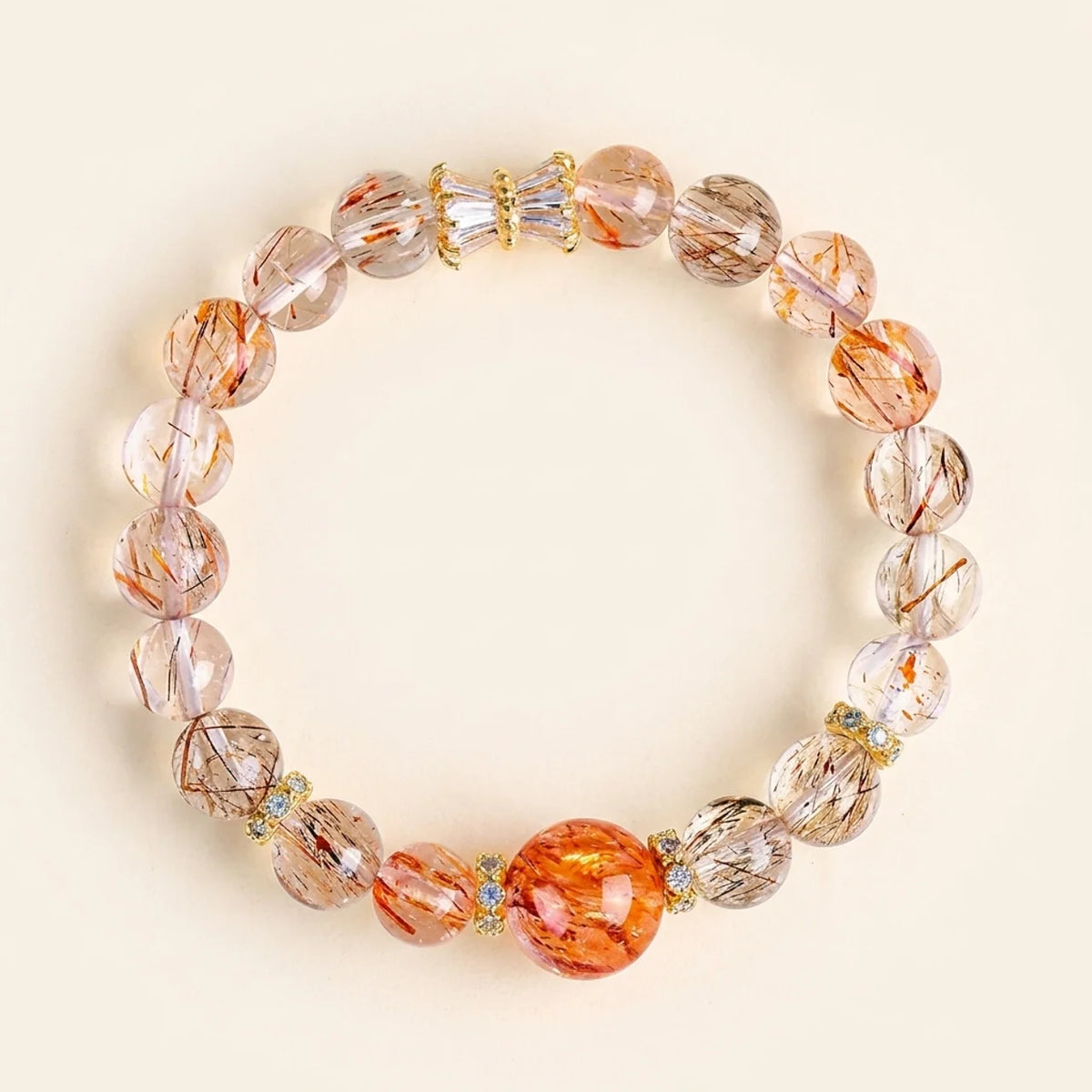 Natural Super Seven Crystal Beaded Bracelet
