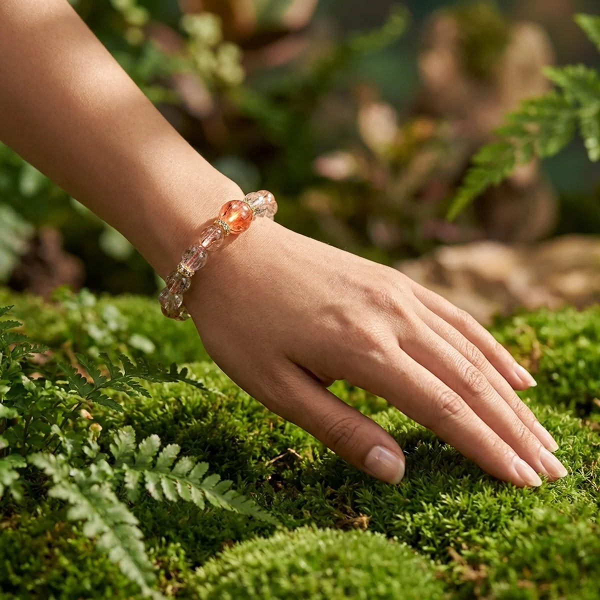 Natural Super Seven Crystal Beaded Bracelet