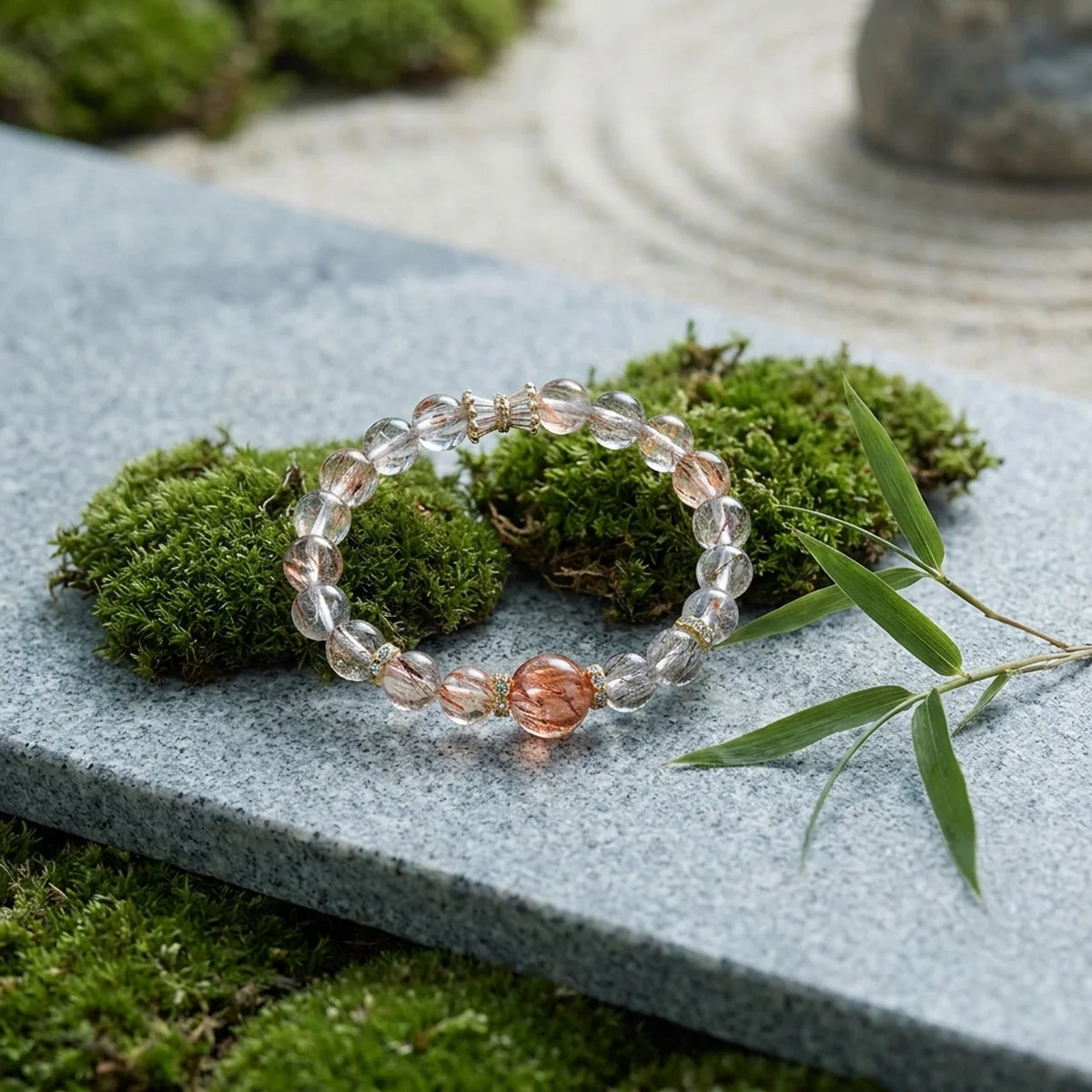 Natural Super Seven Crystal Beaded Bracelet