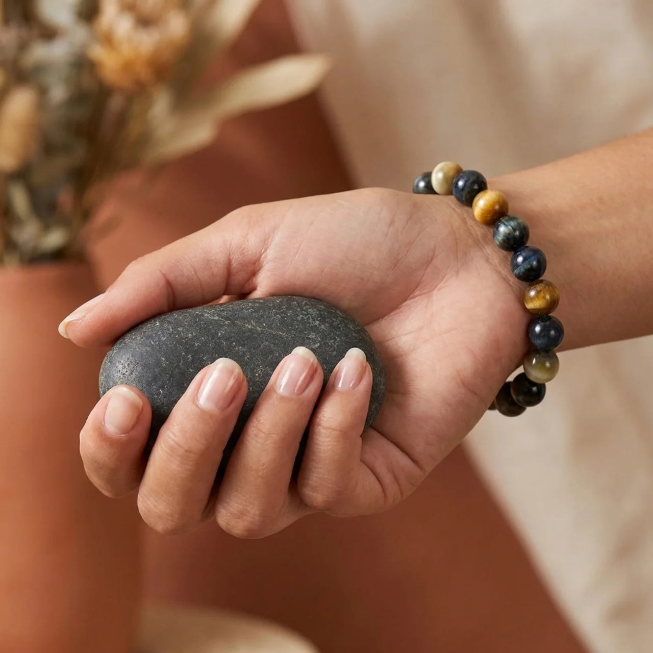 Natural Tiger Eye Bead Bracelet