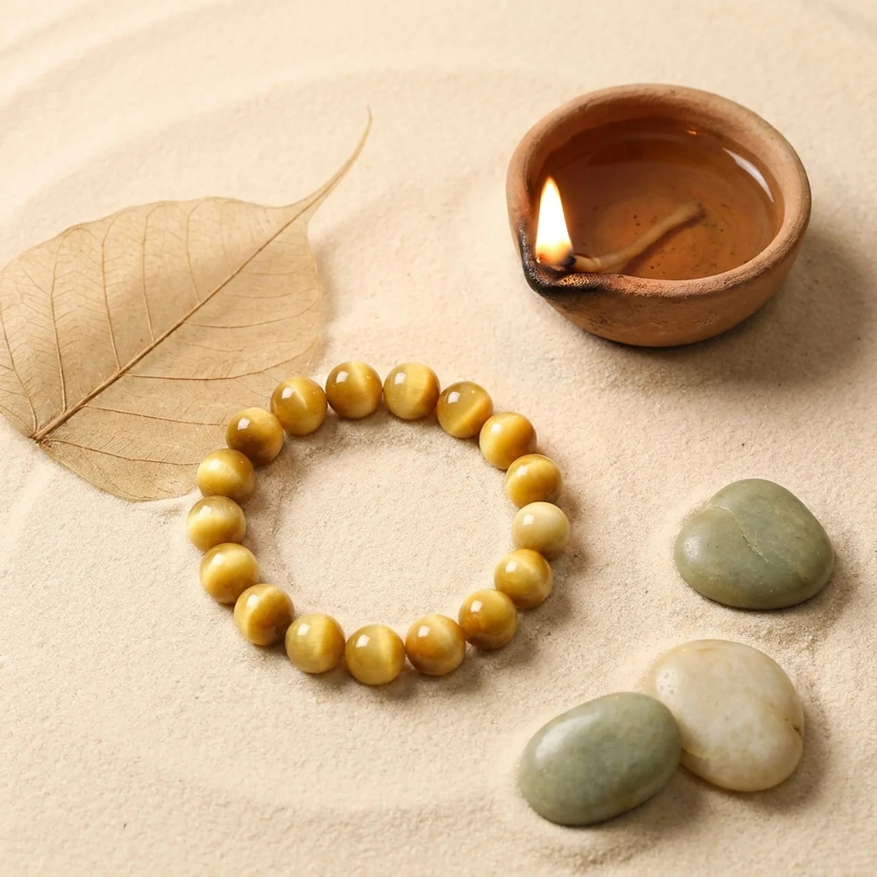 Natural Tiger Eye Bead Bracelet