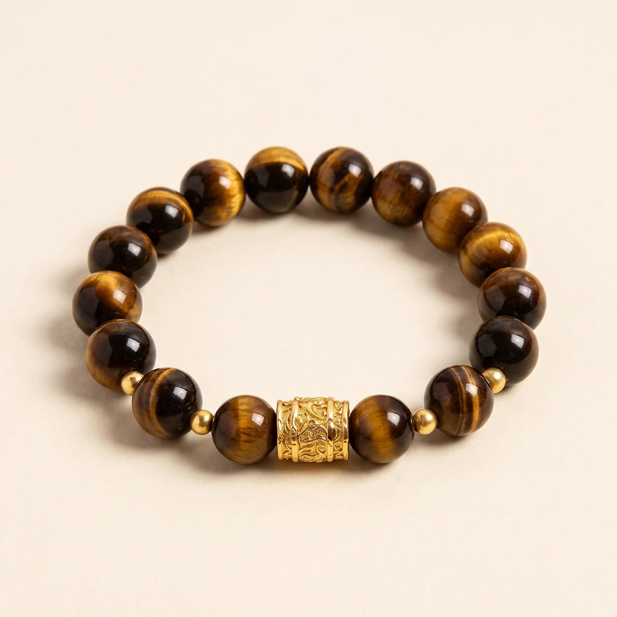 Natural Tiger Eye Beaded Amulet Bracelet