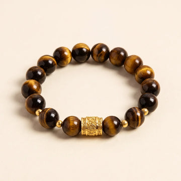 Natural Tiger Eye Beaded Amulet Bracelet