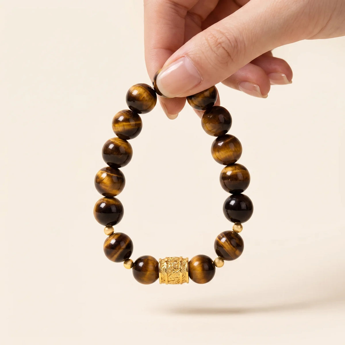Natural Tiger Eye Beaded Amulet Bracelet