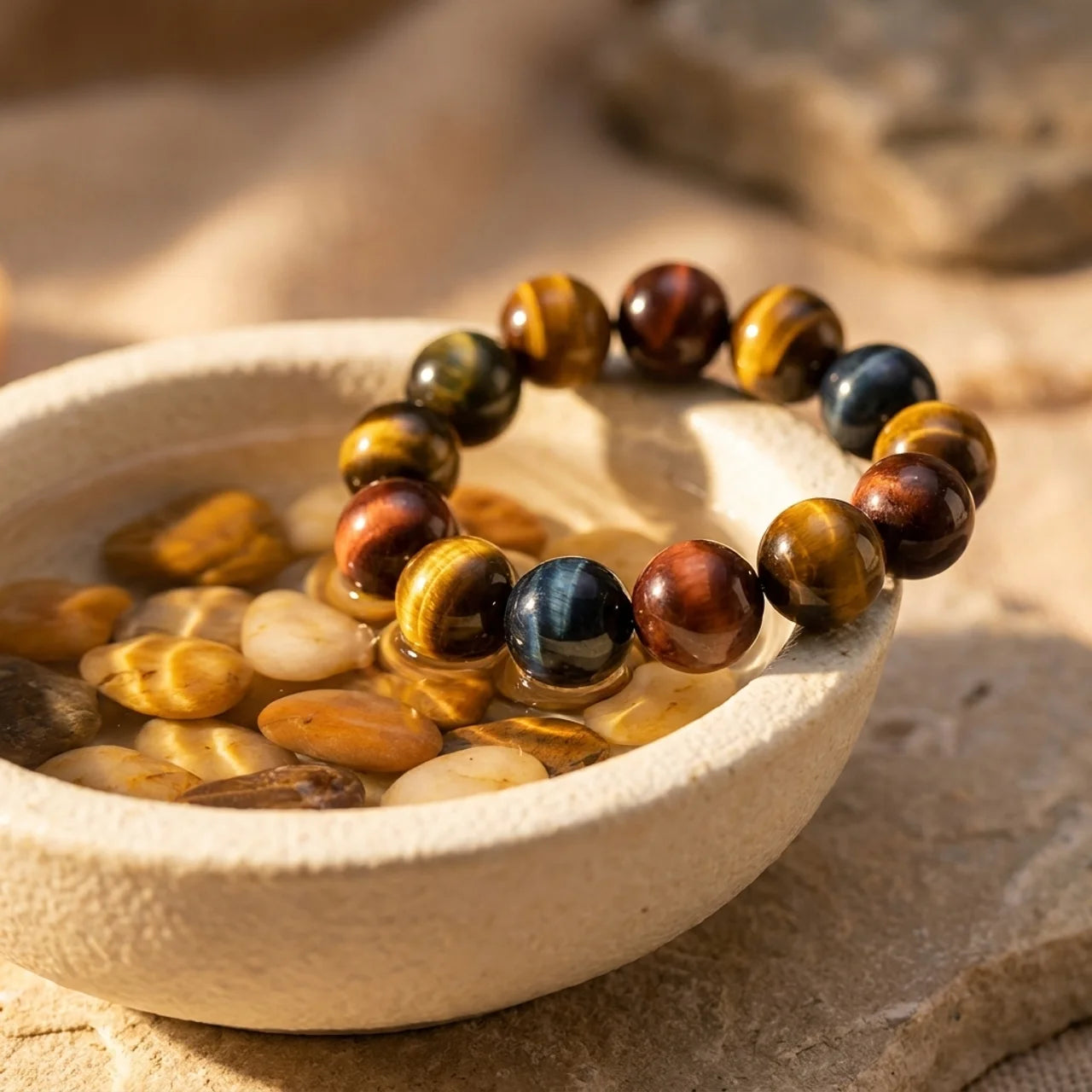 Natural Tiger Eye Stone Bracelet