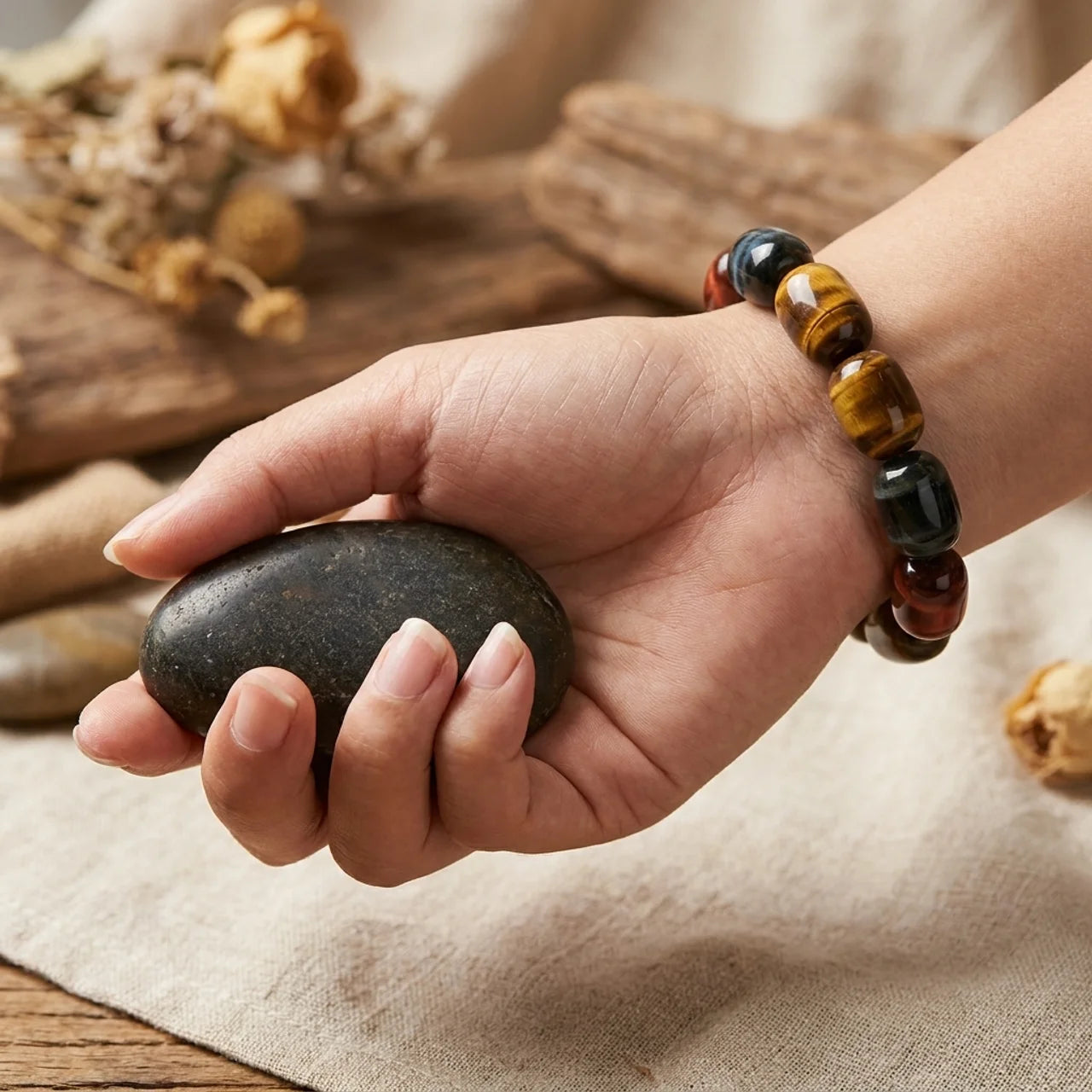 Natural Tiger Eye Protection Bracelet