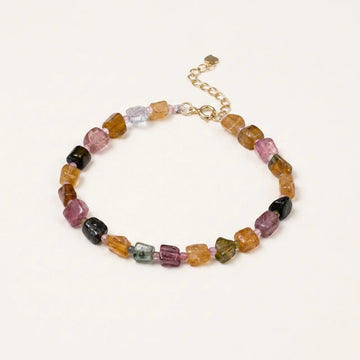 Natural Tourmaline Nugget Bead Bracelet