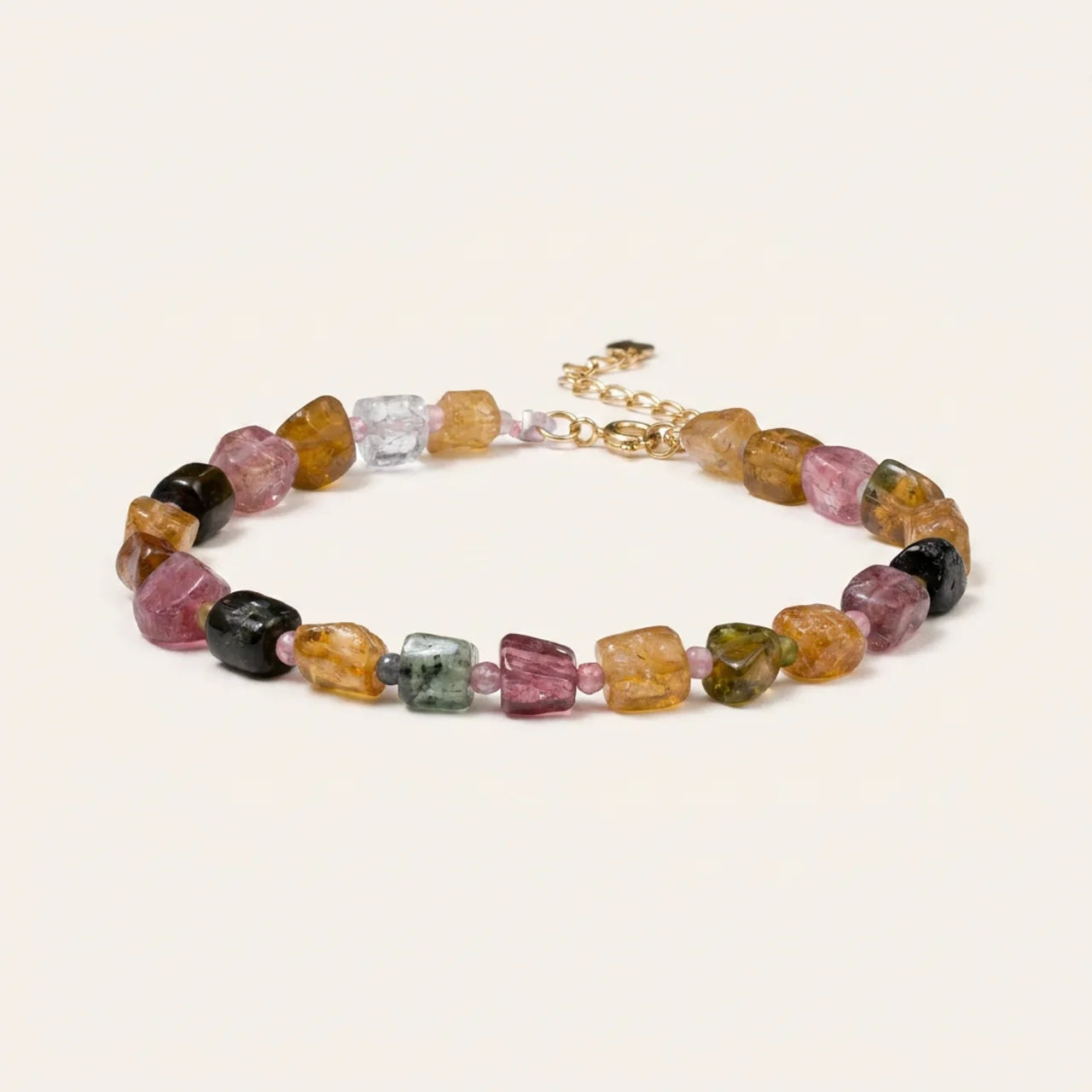 Natural Tourmaline Nugget Bead Bracelet