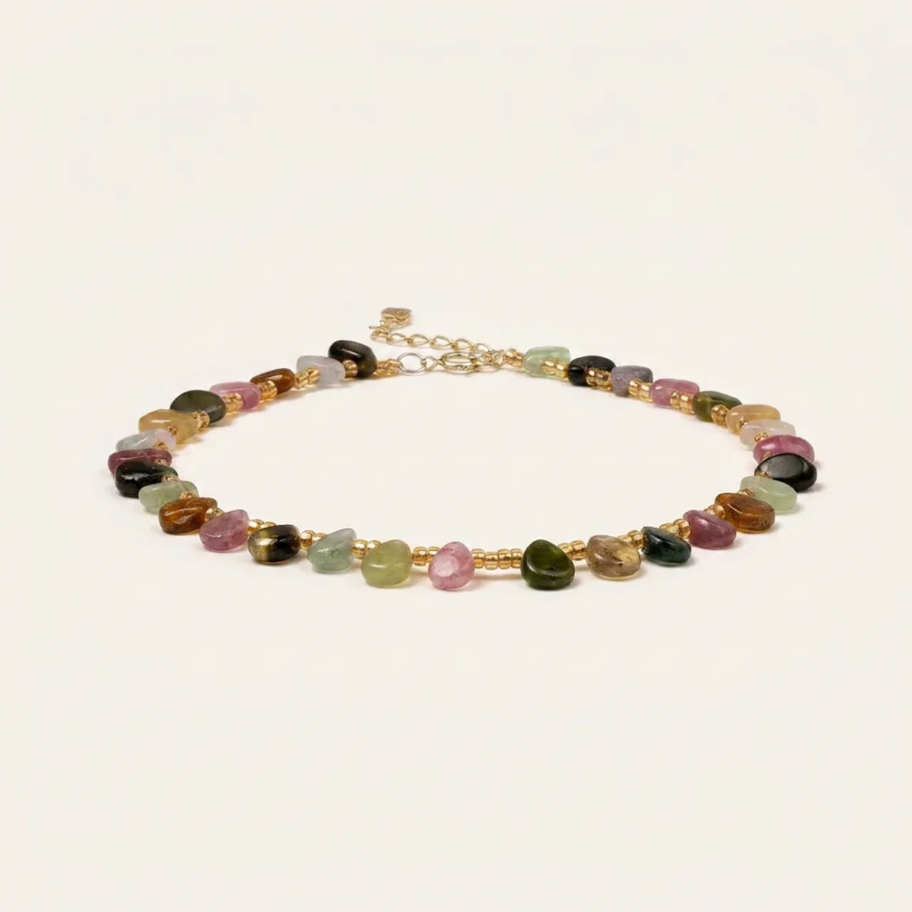 Natural Tourmaline Teardrop Bead Bracelet