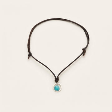 Natural Turquoise Protection Pendant Necklace