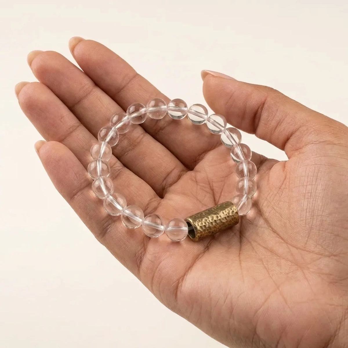 Natürliches Weißkristall Armband