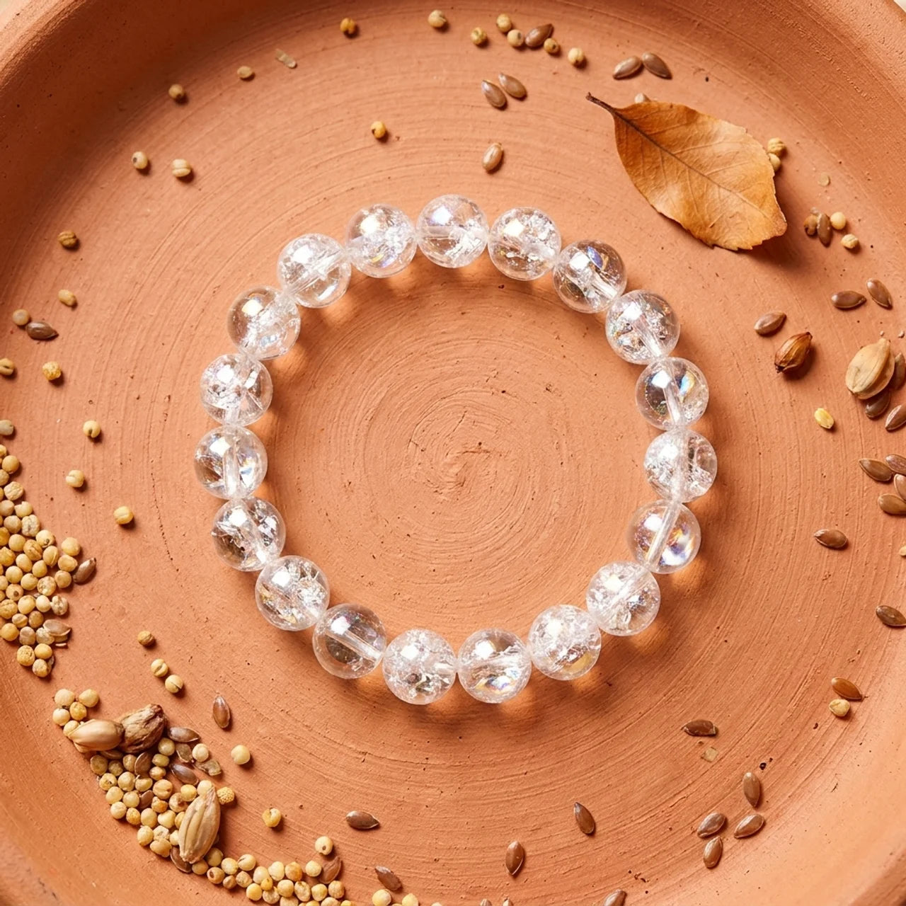 Natural White Crystal Healing Bracelet