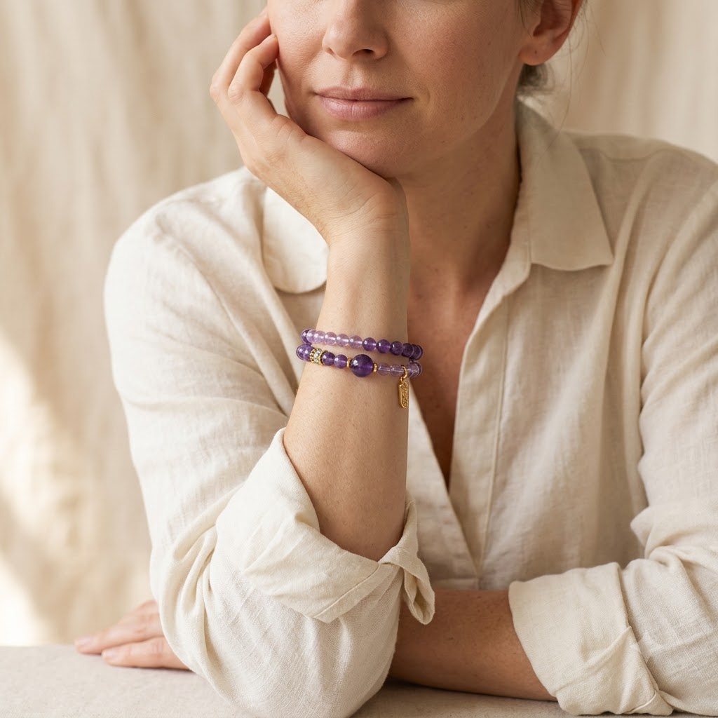 Natural Amethyst Wrap Bracelet
