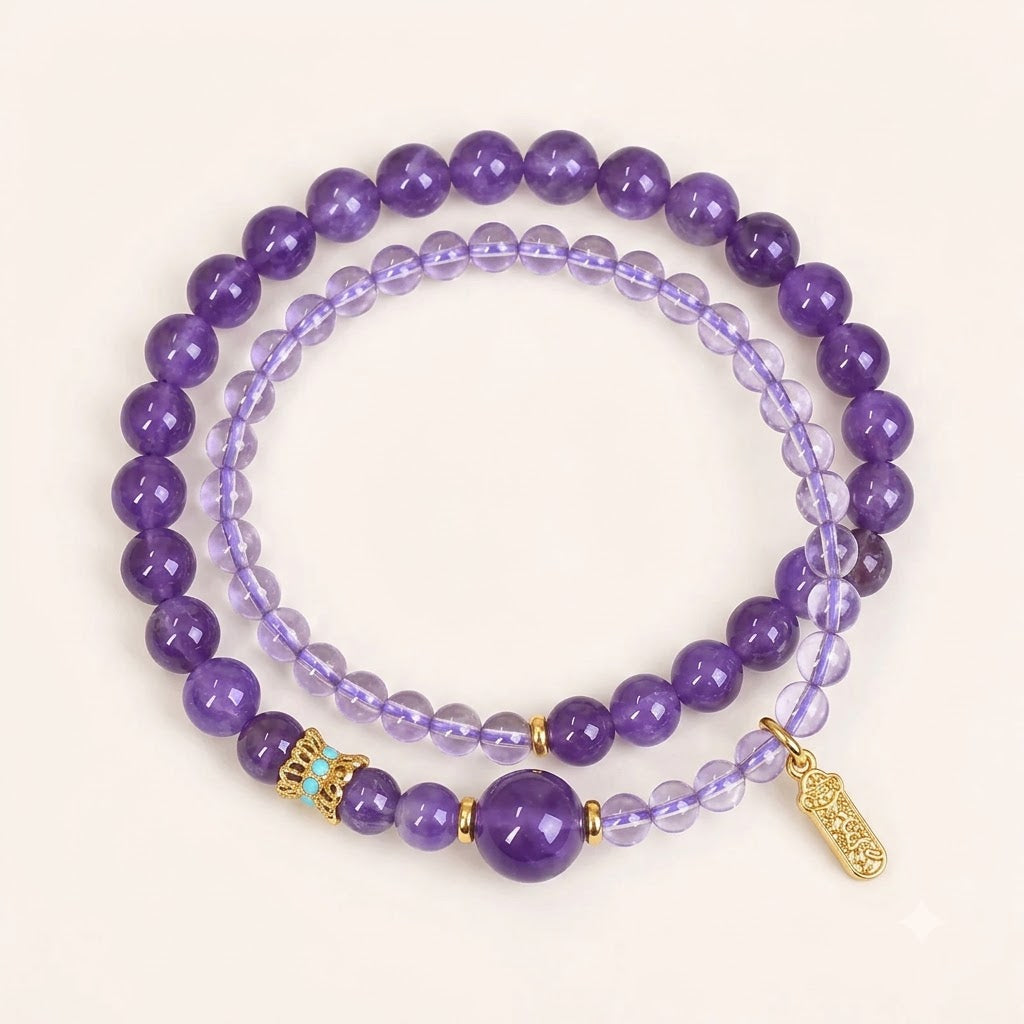 Natural Amethyst Wrap Bracelet