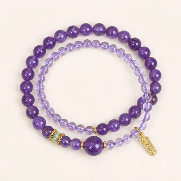 Natural Amethyst Wrap Bracelet