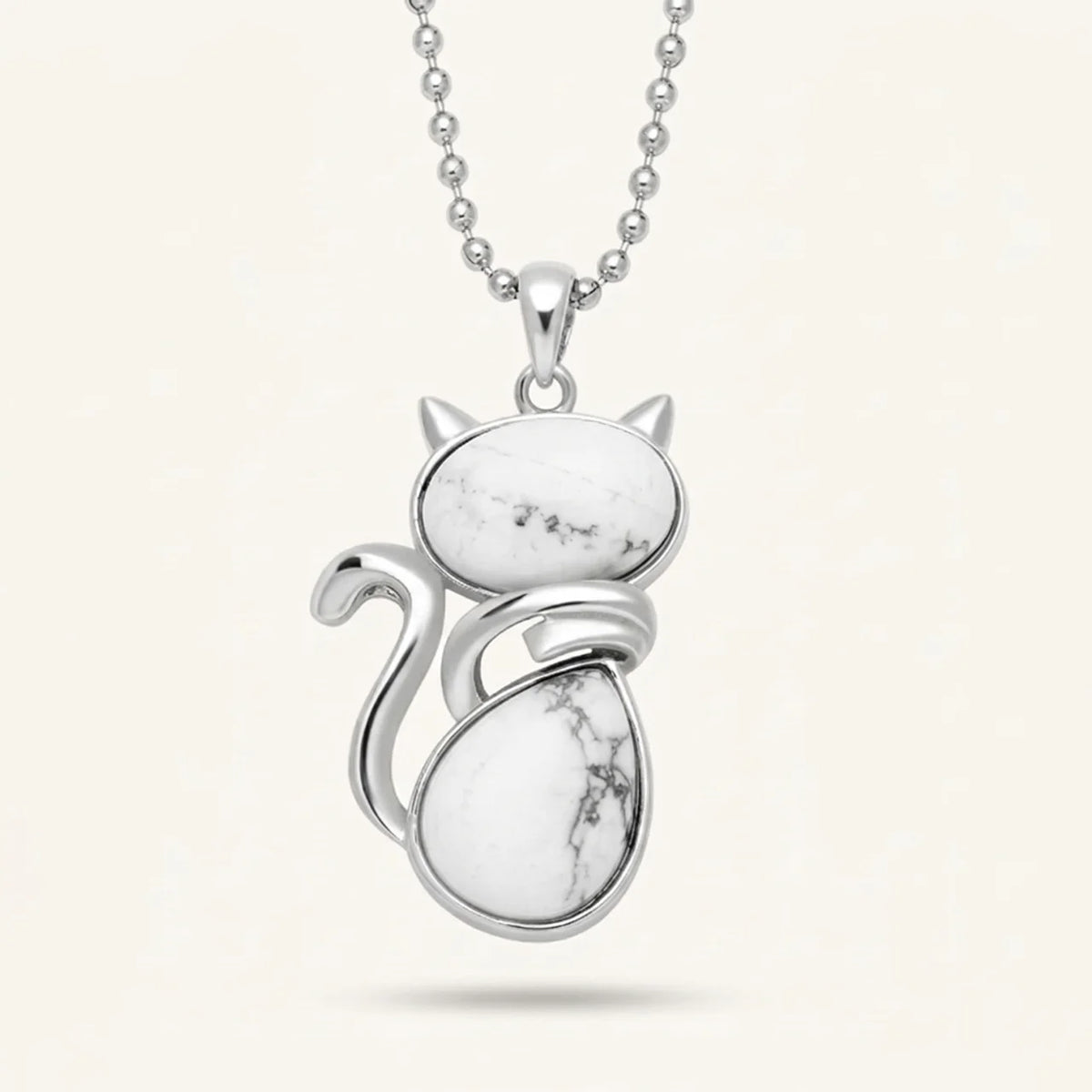Collier Pendentif Chat Mignon en Cristal Naturel